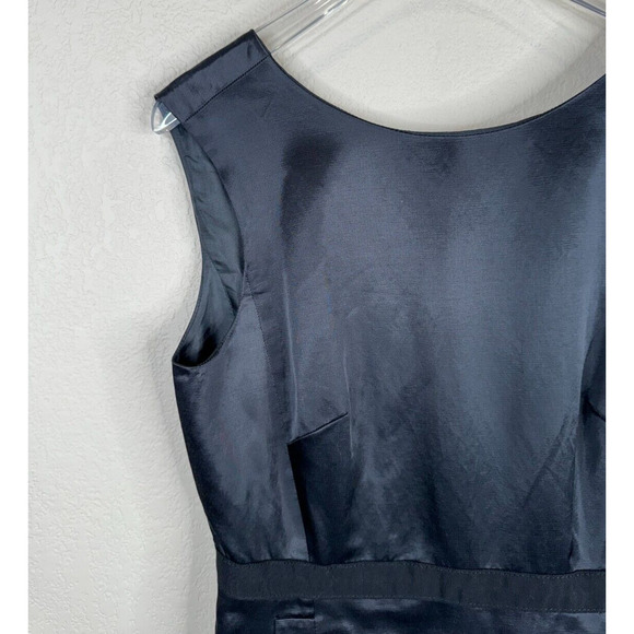 Marc by Marc Jacobs Sheath Dress Size 4 Black Silky Classic Sleeveless Cocktail - Picture 2 of 16